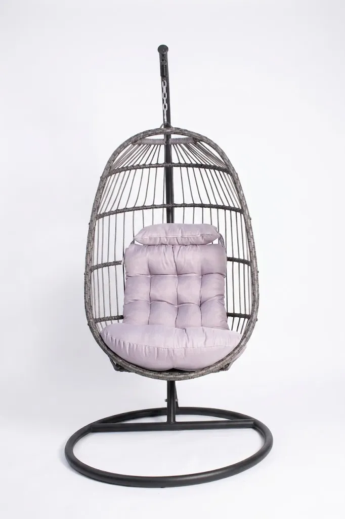 Silla Columpio Ovalada - Gris Claro